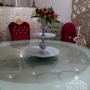 میز لمسه چرمی و فلزی