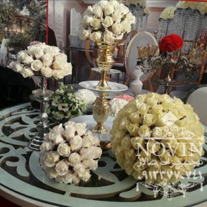 دیزاین ظرف میوه با گل